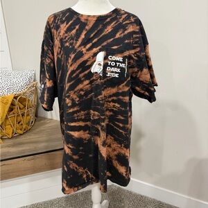 Star Wars Black and Brown Tie-Dye Short Sleeve Tee